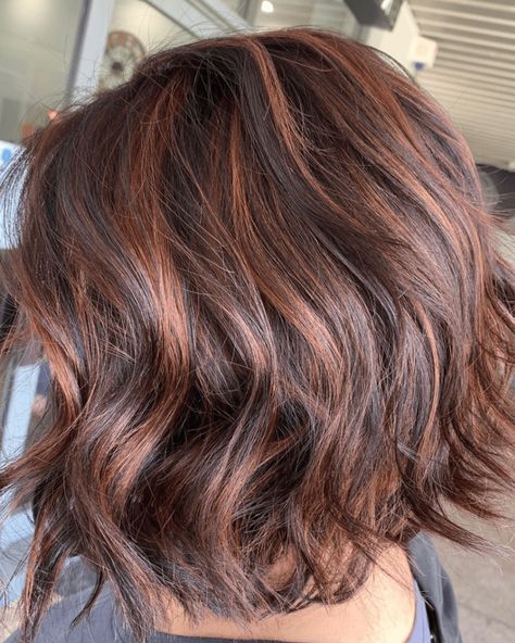 Going From Brown To Red, Fall Color For Redheads, Medium Brown Hair Red Highlights, Grey And Auburn Hair, Red Hair For Older Women, Dark Brown Hair With Highlights Red, Short Brown Red Hair, Dark Cherry Red Hair Short, Red With Brown Hair