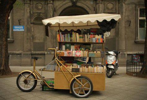 Mobile Library, Book Cart, Little Library, Free Library, Home Libraries, Book Store, Book Nooks, Library Books, I Love Books