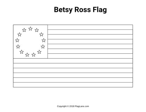 Betsy Ross Flag Printable, Betsy Ross Project, 2nd Grade Crafts, Pirate Flags, Flag Images, American Heritage Girls, Flag Printable, Flag Coloring Pages, My Father's World