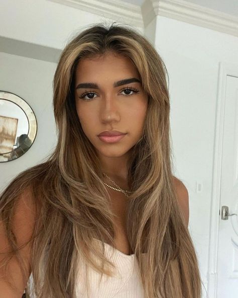 Honey Caramel Highlights, Azra Mian, Light Brown Hair Colors, Highlights Blond, Light Honey Brown, Brown Hair Styles, Honey Brown Hair Color, Brown Hair Inspiration, Pick Up Line