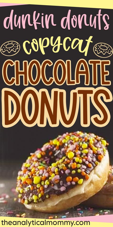 Dunkin Doughnuts Recipe, Dunkin Donuts Copycat Recipes, Dunkin Donuts Recipe, Chocolate Glazed Donuts Recipe, Chocolate Donut Recipe, Donuts Glazed, Donut Icing, Yeast Donuts, Fried Donuts