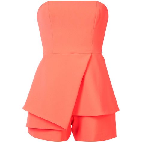 Jay Godfrey strapless playsuit ($365) ❤ liked on Polyvore featuring jumpsuits, rompers, strapless rompers, playsuit romper, red romper, red rompers and orange romper Strapless Playsuit, Orange Jumpsuit, Romper Designs, Red Romper, Strapless Romper, Strapless Jumpsuit, Romper Jumpsuit, Jumpsuits And Romper, Red Jumpsuit