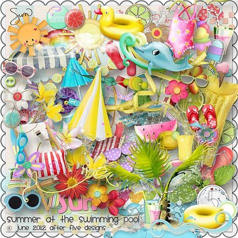 Summer_at_the_Swimming_Poo — Яндекс.Диск Swimming Pool Kits, Free Digital Scrapbooking Kits, Digital Art Journal, Pool Kits, Scrapbook Collection, Digi Scrapbooking, Architecture Collage, Free Digital Scrapbooking, Digi Scrap