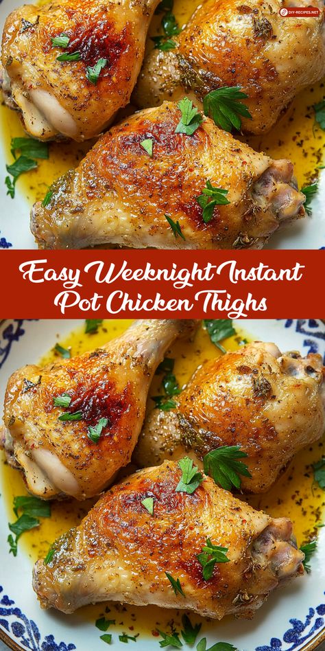 Save time without sacrificing flavor with this Instant Pot chicken thighs recipe. It's perfect for a quick and delicious weeknight meal! Teriyaki Chicken Thighs Instant Pot, Chicken Thigh Recipes In Instant Pot, Chicken Thigh Bone In Instant Pot, Insta Pot Chicken Thighs Recipes Easy, Chicken Thigh Instapot Recipes, Instant Pot Chicken Thighs Bone In, Instapot Chicken Thighs, Chicken Theighs, Chicken Thighs Instant Pot