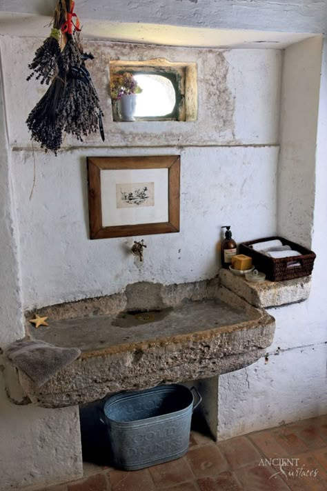 Sink or swim. 20 sink ideas that will keep your bathroom design afloat | Old Stone Sinks by Ancient Surfaces. Marble Bathroom Sink, Stone Sinks, Bathroom Sink Design, Garden Sink, Old Sink, Marble Sinks, Stone Sink, Sink Design, French Cottage