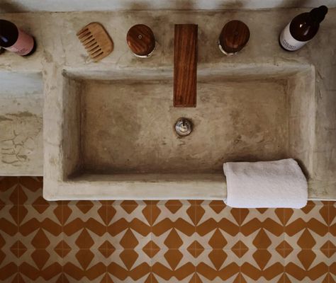 Find Beauty in Imperfection with Camille Styes' Favorite Home Goods - Tribeza Clay Imports, Michelada, Patio Flooring, Interior Floor, Handmade Tiles, The Design Files, Fireplace Surrounds, Spanish Style, Kitchen Tiles