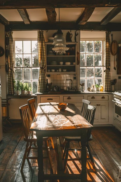 Early American Farmhouse Decor, Classic Farmhouse Style, Old Fashioned Home Decor, Dark Academia Farmhouse, Old Farmhouse Kitchen Rustic, Old Style Homes, Old Farmhouse Aesthetic, Victorian Farmhouse Decor, Kitchen Curtains Ideas