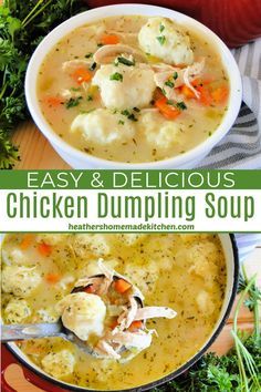 Chicken Dumpling Soup With Rotisserie Chicken, Chicken Dumplings Soup Recipe, Dumpling Chicken Soup, Chicken Noodle Soup For Two People, Healthy Chicken And Dumpling Soup, Chicken Soup And Dumplings, Healthy Chicken Dumpling Soup, Easy Chicken Dumpling Soup, Potato And Dumpling Soup