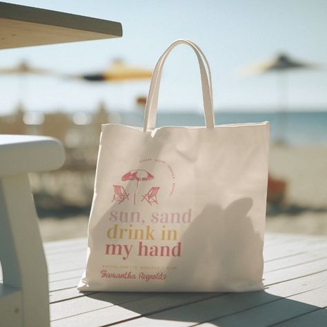 Beach Bachelorette Party | Bridesmaid Gift  Tote Bag Bachelorette Pool, Civil Dress, Bachelorette Pool Party, Beach Bachelorette Party, Awesome Bachelorette Party, Chic Bridal Showers, Bachelorette Party Beach, Beach Bachelorette, Beach Tote Bag