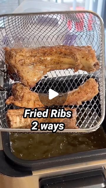 Stefan Johnson on Instagram: "Fried Ribs Two ways. My loins are tingling. . #food #cooking #bbq #friedribs #ribs #foodie #foodreview #reels" Fried Bbq Ribs, Ribs Meal Dinners, Fried Ribs Recipe Simple, Fried Ribs Recipe Deep, Rib Dinner Ideas Meals, Fried Baby Back Ribs Recipe, Fried Pork Ribs Recipe, Smothered Ribs, Fried Spare Ribs