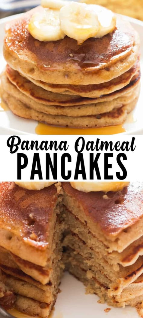 banana oatmeal pancakes Ripe Banana Recipes Healthy Breakfast, Healthy Banana Breakfast, Ripe Banana Recipes Healthy, Banana Breakfast Recipes, Easiest Breakfast, Oatmeal Pancakes Healthy, Easy Pancakes, Oatmeal Pancakes Recipe, Oat Breakfast