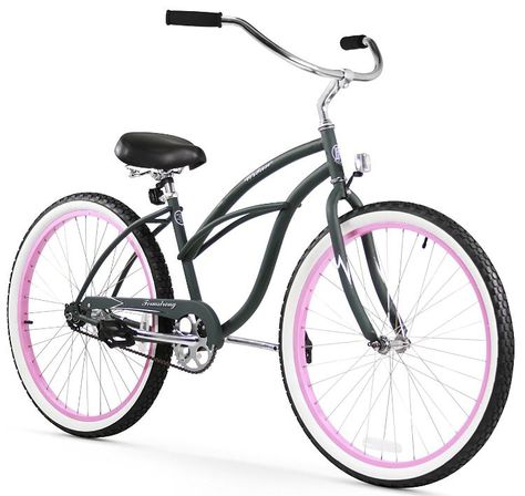 Women Bicycle, Beach Cruiser Bicycle, Cruiser Bikes, Beach Cruisers, Beach Cruiser Bike, Pink Rims, Beach Cruiser Bikes, Speed Bicycle, Cruiser Bicycle