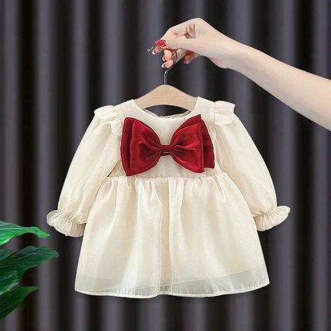 FINEPAT Baby Girls Dress Cute Bow Spring Autumn Long Sleeves Princess Baby Dress Christmas Birthday Party Kids Clothes https://halalzen.com/products/finepat-baby-girls-dress-cute-bow-spring-autumn-long-sleeves-princess-baby-dress-christmas-birthday-party-kids-clothes Halalzen #Bestseller Dresses Korean Style, Fall Newborn, Newborn Girls, Baby Bow, Princess Dresses, Newborn Baby Girl, Bow Dress