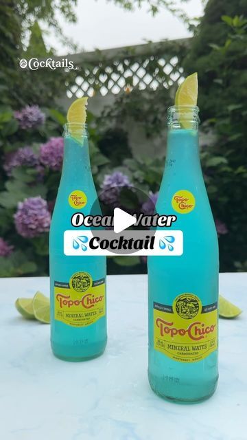 Cocktails (21+ to follow) on Instagram: "Feel the breeze and taste the sea with this Ocean Water cocktail! Get your taste buds ready for a splash of tropical vibes in a glass. Cheers to sunny days and Ocean Water ways🥂💦  #cocktails #tequlia #bottledrinks #refreshingdrinks #summercocktails #topochico #sparklingwater #spritz" Ocean Water Cocktail, Mix Drinks, Cocktail Drinks Recipes, Ocean Water, Sparkling Water, Drink Up, Summer Cocktails, Tropical Vibes, Refreshing Drinks