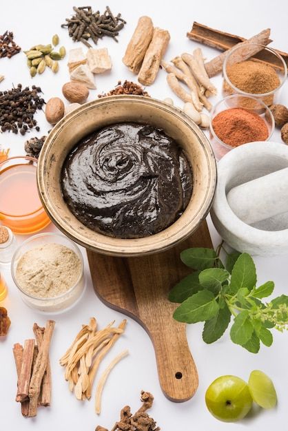 Ayurvedic chyawanprash is a powerful imm... | Premium Photo #Freepik #photo #ayurvedic-medicine #alternative-medicine #ayurveda #ayurvedic Medicine Alternative, Moody Background, Antique Bowl, Ayurvedic Oil, Ayurvedic Doctor, Natural Health Supplements, Immunity Booster, Ayurvedic Medicine, Alternative Medicine