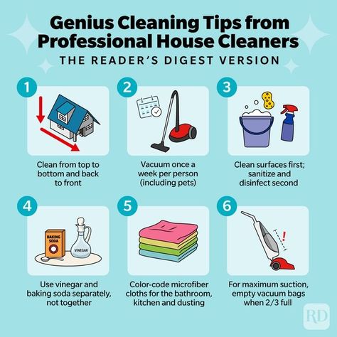 42 Professional Cleaning Tips for Every Room in the House Best House Cleaning Tips, Cleaning Tips And Hacks, House Inspection Cleaning Checklist, Cleaning Tips For Moving Out, Cleaning Houses For Money, How To Clean House, Hoarder Cleaning Tips, Clean House In One Hour, Cleaning House Tips