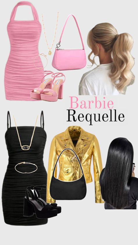 Raquelle Costume, Barbie Themed Outfits, Barbie Raquelle, Fun Halloween Outfits, Family Themed Halloween Costumes, Halloween Duos, Barbie Halloween Costume, Themed Halloween Costumes, Cute Group Halloween Costumes