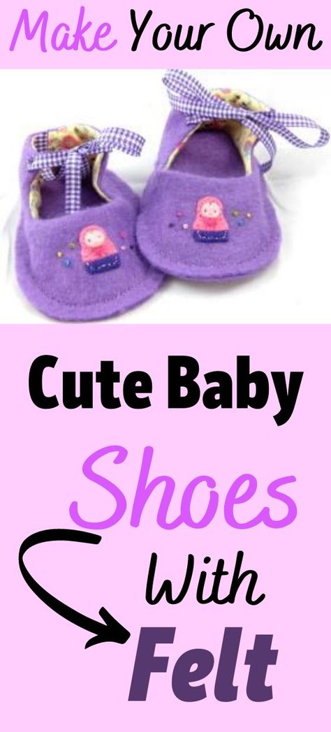 Felt Baby Shoe Pattern – Matryoshka Doll — CraftBits.com House Shoes Pattern, Felt Booties, Felt Baby Shoes, Baby Doll Shoes, Doll Shoe Patterns, Sandals Patterns, Baby Shoes Pattern, Felt Shoes