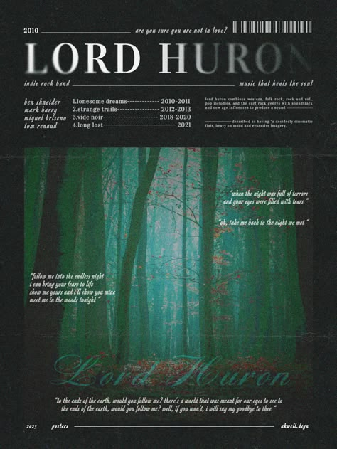 lord huron poster graphic design it's the perfect music for being sad and thinking about your life