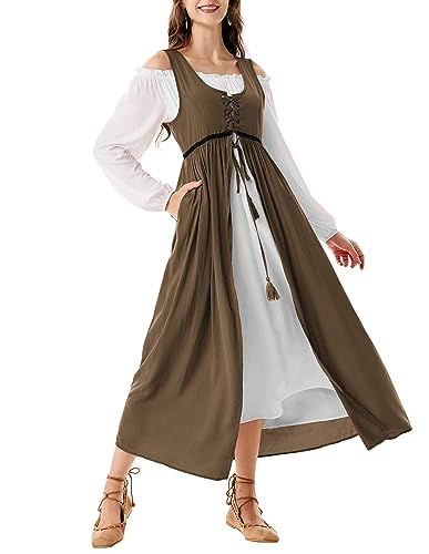 Peasant Medieval, Halloween Vacation, Long Sleeve Peasant Dress, Pirate Dress, Hippie Costume, Medieval Dress, Peasant Dress, Festival Dress, Long Sleeve Maxi