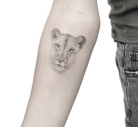 230+ Lioness Tattoo Ideas and Designs (2023) - TattoosBoyGirl Simplistic Animal Tattoo, Couple Tattoos Lion And Lioness, Dainty Lion Tattoo, Small Lioness Tattoo For Women, Leo Couple, Lioness Tattoo For Women, Lioness Tattoo Ideas, Small Lion Tattoo For Women, Lioness Tattoos