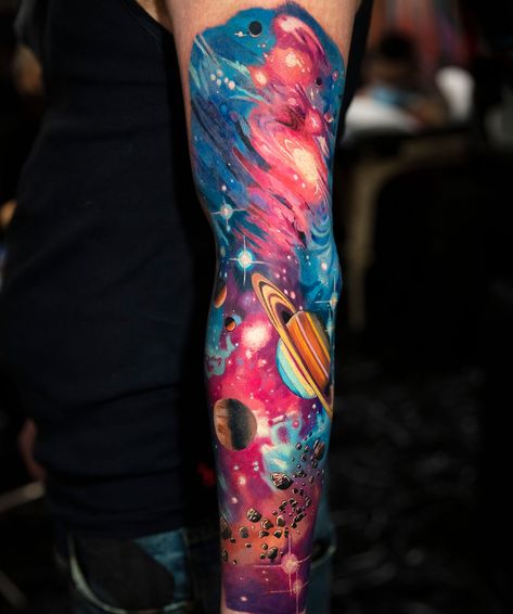 Cool Space Tattoos, Galaxy Tattoo Sleeve, Space Tattoo Sleeve, Astronomy Tattoo, Cosmic Tattoo, Promise Tattoo, Space Tattoos, Cool Wrist Tattoos, Galaxy Tattoo