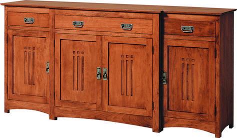 Hill House Sideboard-CD Craftsman Style Furniture, Dining Room Server, Dining Sideboard, Kitchen Furniture Storage, Dining Buffet, Sideboard Table, Mission Oak, Chestnut Hill, White Oak Wood