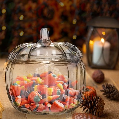 @homebargains shared a photo on Instagram: “Decorative Glass Jars just got a spooky update! 🎃 These Pumpkin Jars are perfect for storing sweets and treats and are only £3.99 in…” • Oct 2, 2020 at 3:20pm UTC Cookie Jar Decoration, Jar Decoration, Decorative Glass Jars, Sweet Jars, Halloween Centerpiece, Sweet Cookies, Battery Operated Lights, Glass Pumpkins, Spooky Pumpkin