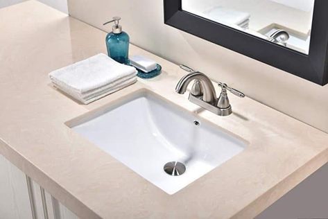 Large Bathroom Sink, Square Bathroom Sink, Porcelain Bathroom Sink, Bathroom Sink Design, Rectangular Sink Bathroom, Sink Sizes, Undermount Sinks, Undermount Bathroom Sink, Square Sink