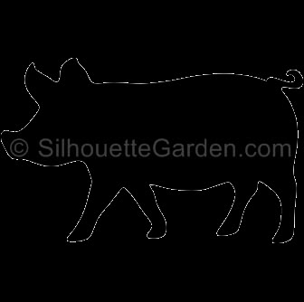 Pig Stencil Printable, Birthday Pig, Pig Silhouette, Staten Island New York, Animal Stencil, Silhouette Painting, Silhouette Clip Art, Silhouette Stencil, Animal Silhouette