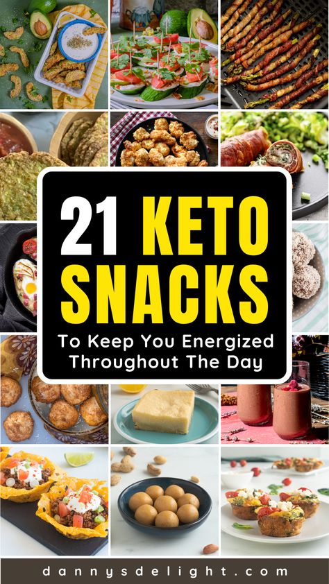 21 Keto Snacks Keto Friendly Snacks, High Fat Snacks, 500 Calories Recipes, Snacks Ideas, Snack Options, Healthy Low Carb Recipes, Evening Snacks, Indulgent Desserts, Keto Snacks