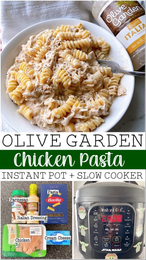 Crockpot Olive Garden Chicken Pasta is a dish that is becoming increasingly popular on Tiktok. The viral recipe is made by cooking chicken in a crockpot with Olive Garden salad dressing and a few other simple ingredients. The result is tender, flavorful chicken served over pasta. This versatile dish that can be enjoyed as is or customized to your liking. Give it a try today and see for yourself why it's becoming viral on TikTok! Chicken Pasta Olive Garden Dressing, Olive Garden Chicken And Pasta, Chicken Crockpot Olive Garden Dressing, Tiktok Chicken Recipes, Olive Garden Pasta Crock Pot, Olive Garden Crockpot Pasta, Chicken Italian Dressing Crockpot, Olive Garden Dressing Chicken Crock Pot, Dump And Bake Olive Garden Chicken Pasta