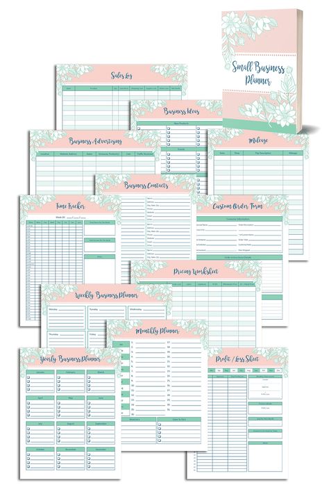 Small Business Spreadsheet, Business Planner Printables, Business Spreadsheet, Business Planners, Business Binders, Affinity Publisher, Daily Planner Printables Free, Business Printables, Mouse Crafts