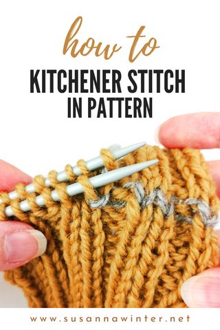 How to Kitchener Stitch in Pattern [Tutorial] Kitchener Stitch Tutorials, Sock Recipe, Types Of Knitting Stitches, Knit Techniques, Kitchener Stitch, Craft Journal, Stitch Techniques, Advanced Knitting, Knitting Help