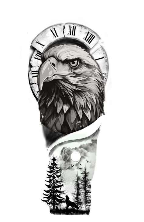 Eagle Tattoo For Men, Tattoo For Men Arm, Eagle Tattoo Men, Tattoo Men Arm, Eagle Tattoo Arm, Half Arm Sleeve Tattoo, Eagle Head Tattoo, Bald Eagle Tattoos, Animal Tattoos For Men