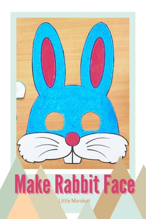 Rabbit Face, Rabbit Mask Diy, Rabbit Mask, Rabbit Mask For Kids, Mask Rabbit, Rabbit Head Mask, Bunny Face Mask, Rabbit Face Mask, Full Face Rabbit Mask