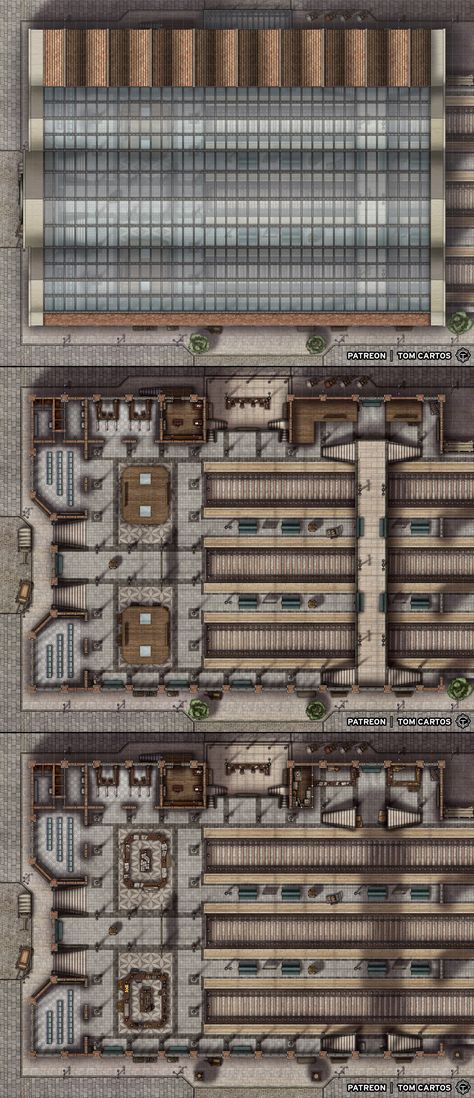 Train Station Battlemap, Train Battlemap, Eberron Sharn, Western Train Station, Dnd Eberron, Train Station Map, Western Train, Ancient Greece Art, Station Map