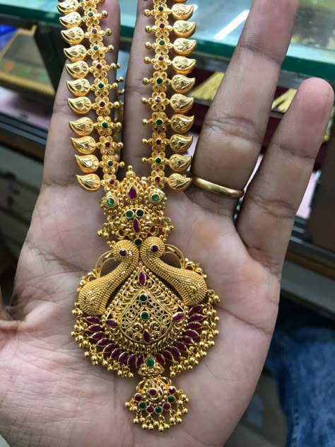 Mango Haram Designs Gold Latest Long, 40 Grams Gold Haram Designs, 40grams Gold Haram, Haram Designs Gold Latest, Gold Haram Designs, Mango Haram, Gold Haram, Haram Designs, Long Haram