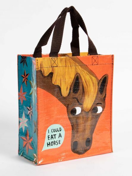 Blue Q Handy Tote | www.blueq.com Blue Q, Wine Tote, Lunch Tote, Sweet Gifts, Shopper Tote, Small Tote, Reusable Bags, A Horse, Lunch Bag