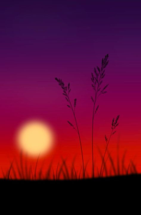 #sunset #procreate #beginnerart Simple Sunset Drawing, Sunset Reference, Sunset Procreate, Simple Sunset, Sunset Drawing, Beginner Art, Digital Art Beginner, Drawing For Beginners, Drawing Reference