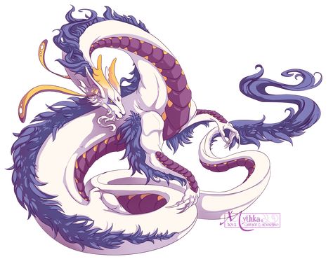 mythka white lung dragon Lung Dragon, Eastern Dragon, Mythical Animal, Fantasy Beasts, Legendary Creature, Creature Drawings, Dragon Pictures, White Dragon, Dragon Artwork