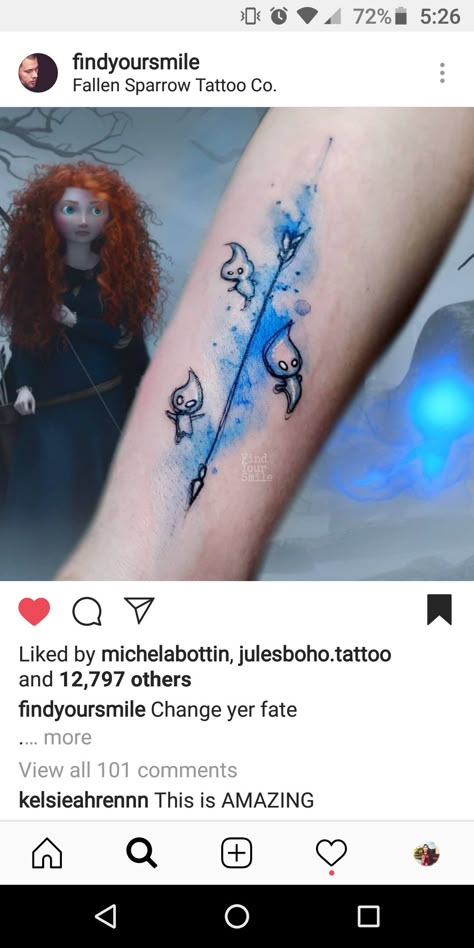 Maggie Tattoo, Fandom Tattoos, Disney Sleeve Tattoos, Be Brave Tattoo, Tattoo Art Ideas, Bookish Tattoos, Disney Sleeve, Petit Tattoo, Disney Princess Tattoo