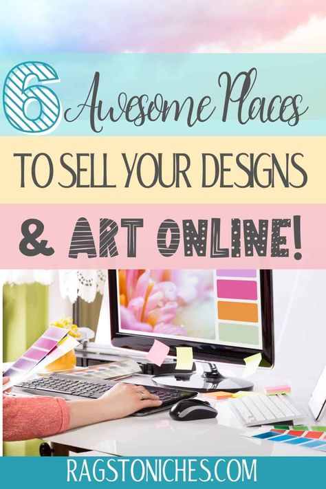 Discover these 6 great places to sell your tshirt designs and art online. If you're looking for the best print on demand websites to sell your designs, check out this detailed post to explain where you should start out. If you want to make money online, make money from home and make money from your art, this post can help. #makemoneyonline #printondemand #POD #merch #design #art #workfromhomejobs #workfromhome #extramoney #sidehustle #extracash #makemoneyonline #redbubble #teespring Print On Demand Websites, Best Print On Demand Companies, Selling Tshirts Online, Print On Demand Ideas, Apps For Teens, Where To Sell, Turned Art, Extra Money Online, Making Extra Cash