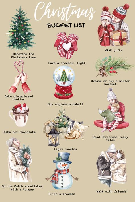 59+ Super-Fun Christmas Bucket List Ideas to Get Into The Merry Spirit - Advice From Nobody Season Bucket List, December Bucket List, Christmas Bucket List Ideas, Bucket List Christmas, Holiday Bucket List, Seasonal Baking, Christmas To Do List, Christmas Bucket List, Bucket List Family