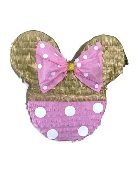 PRICES MAY VARY. Handmade Handmade Gold and Pink Mouse Pinata Minnie Mouse Pinata, Twodles Birthday, Minnie Mouse First Birthday, 2nd Birthday Party For Girl, 1st Birthday Girl Decorations, Pink Mouse, Toddler Birthday Party, First Birthday Party Themes