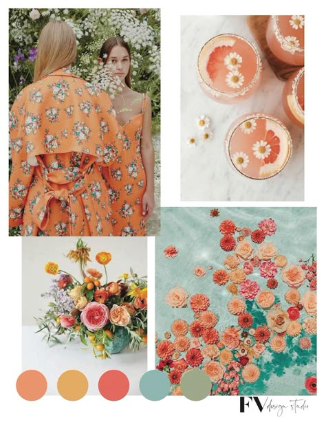 Fashion Trend Mood Board 2023, 2023 Trending Colors Fashion, Floral Trends 2023, Spring Mood Board Fashion, Summer 23 Trends, Summer Colours 2023, 2023 Trends Forecast, Color Trends 2023 Fashion, 2023 Floral Trends