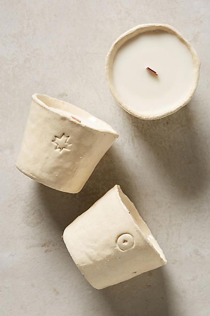 Clay Pot Candle, Handmade Clay Pots, Lilin Aroma, Candle Pot, Candle Projects, Clay Candle, Pottery Candle, Candles Photography, Keramik Design