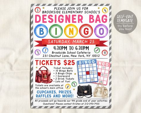 Designer Purse Bingo Fundraising Ideas, Purse Bingo Fundraiser Ideas, Bingo Fundraiser, Purse Bingo, Bingo Ideas, Fundraiser Event, Bingo Night, Event Games, You Used Me