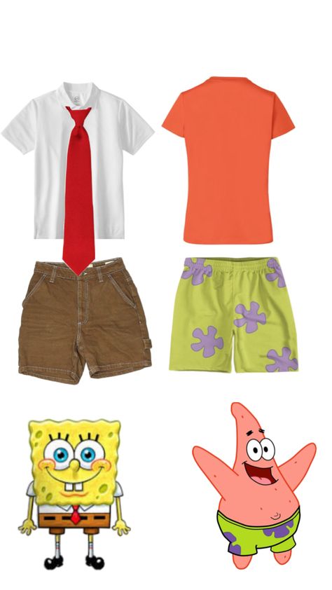 SpongeBob square pants Spongebob Outfit, Spongebob Halloween, Spongebob Costume, Classy Halloween Costumes, Cute Dreads, Spongebob Square, Pretty Halloween Costumes, Matching Costumes, Baddie Outfits Ideas