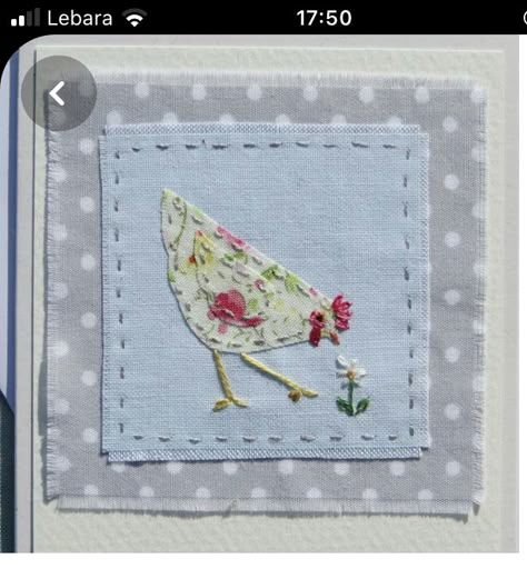 Hand Stitched Greeting Cards, Sewing Canvas Art Ideas, Slow Stitch Patterns, Applique Cards Fabric Scraps, How To Make Fabric Cards, Hand Applique Patterns, Hand Sewn Projects, Hand Sewn Gifts, Slow Stitching Projects